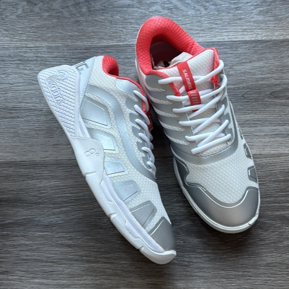 Salming Kobra Coil White Squash Sneakers  9 Women’s Racket Performance Shoes